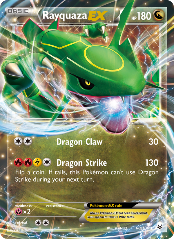 Rayquaza EX 60 — Roaring Skies (Spanish Pokémon TCG card)