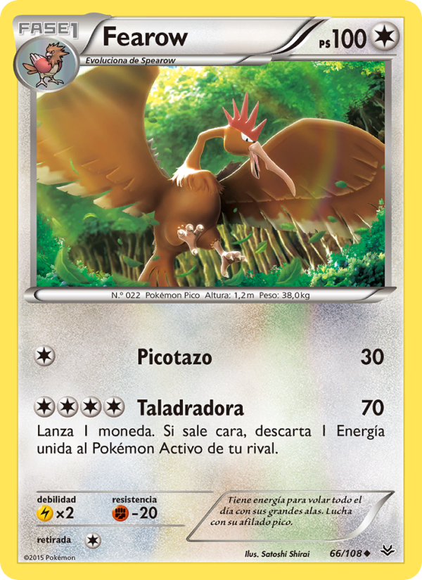 Fearow 66 — Roaring Skies (Spanish Pokémon TCG card)