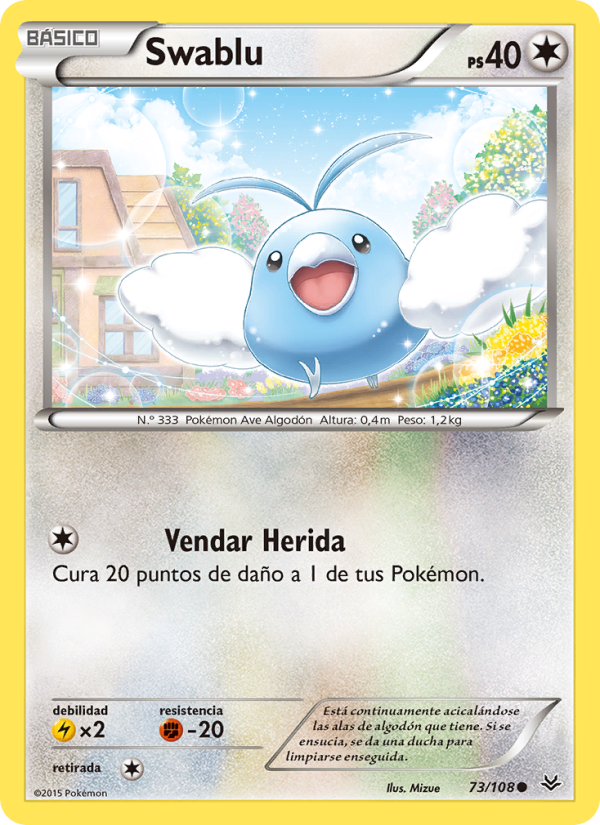 Swablu 73 — Roaring Skies (Spanish Pokémon TCG card)