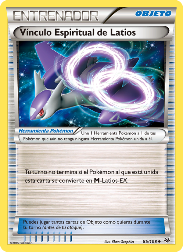 Vínculo Espiritual de Latios 85 — Roaring Skies (Spanish Pokémon TCG card)