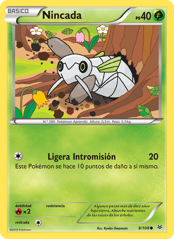 Nincada 9 — Roaring Skies (Spanish Pokémon TCG card)