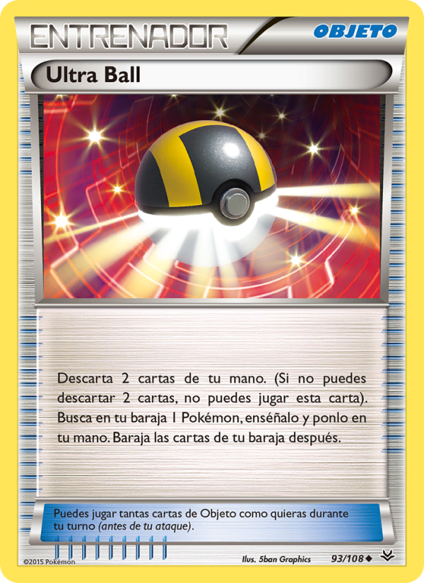 Ultra Ball 93 — Roaring Skies (Spanish Pokémon TCG card)