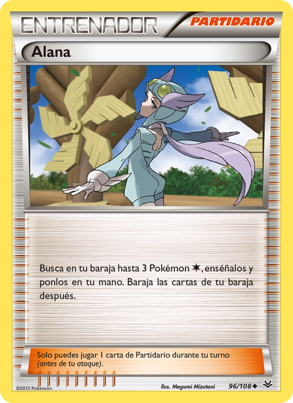 Alana 96 — Roaring Skies (Spanish Pokémon TCG card)