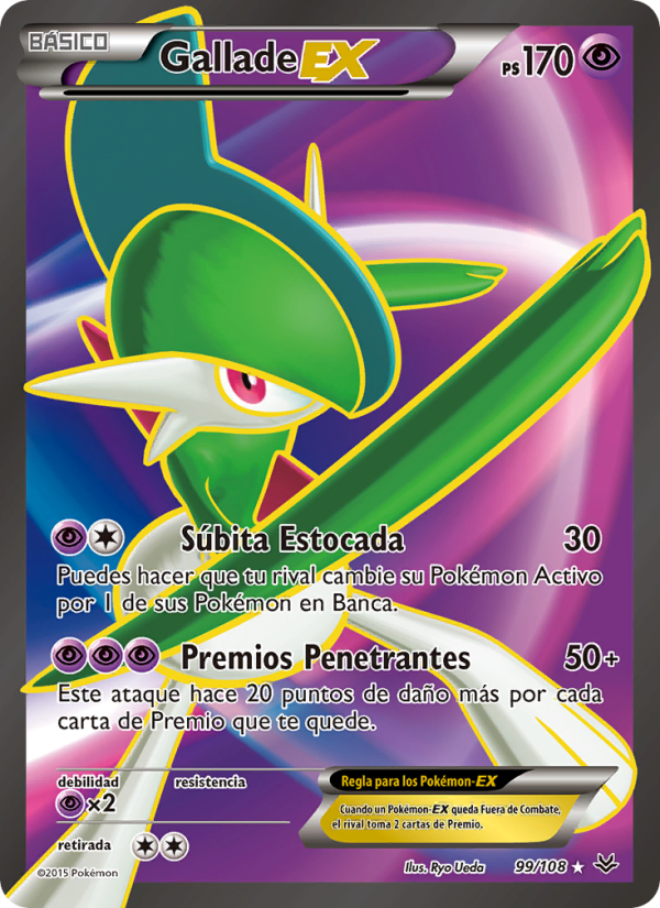 Gallade EX 99 — Roaring Skies (Spanish Pokémon TCG card)