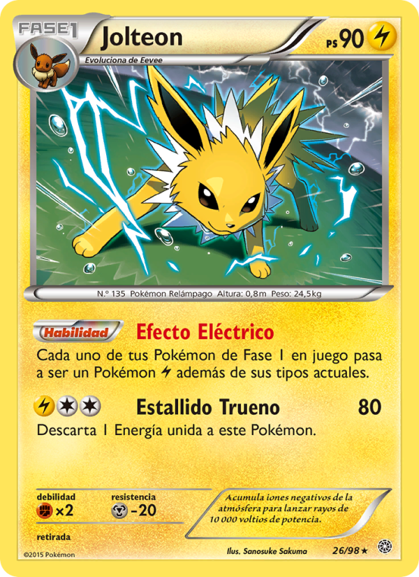Jolteon 26 — Ancient Origins (Spanish Pokémon TCG card)
