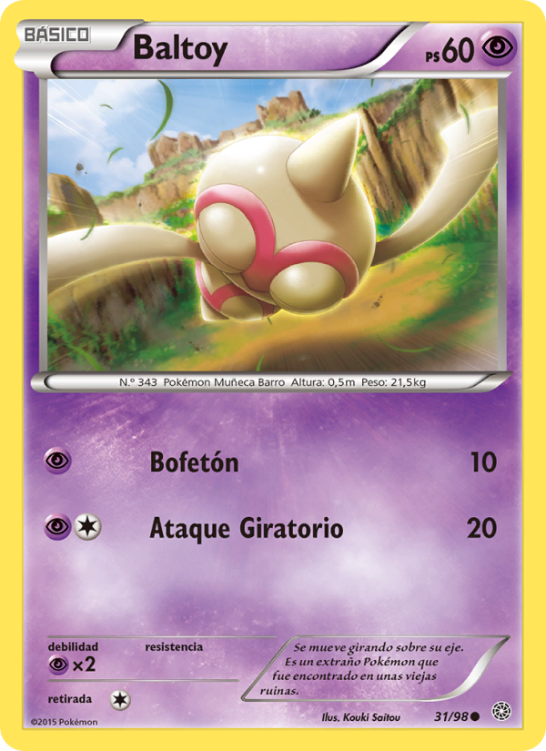 Baltoy 31 — Ancient Origins (Spanish Pokémon TCG card)