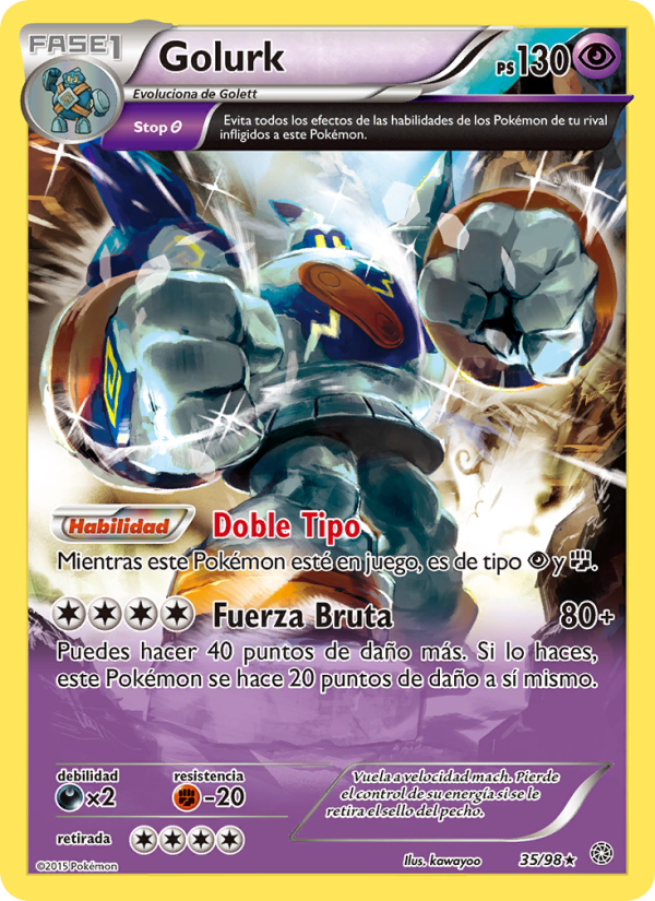 Golurk 35 — Ancient Origins (Spanish Pokémon TCG card)