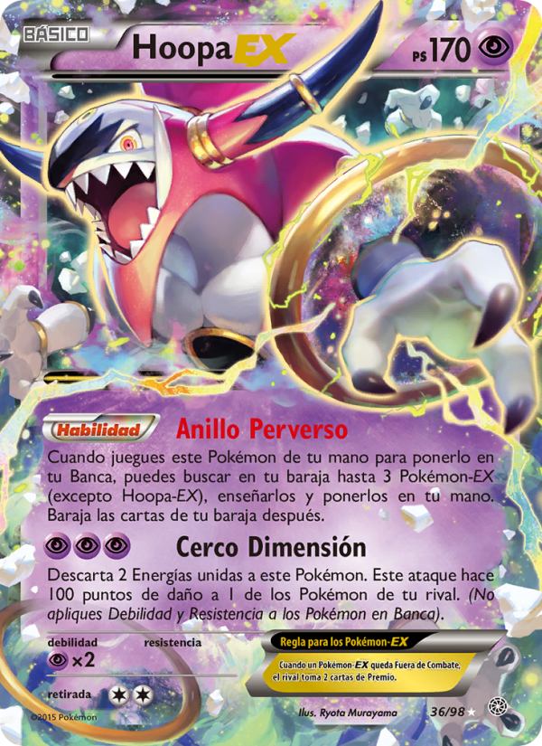 Hoopa EX 36 — Ancient Origins (Spanish Pokémon TCG card)