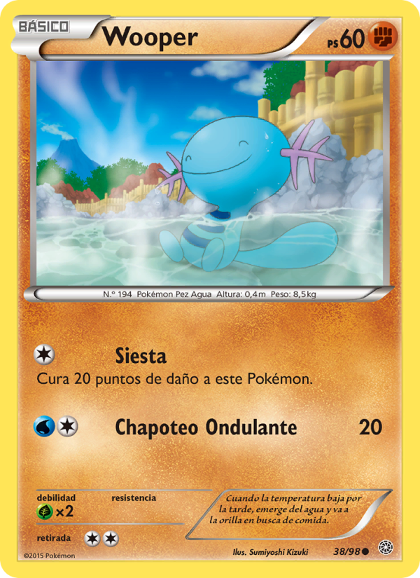 Wooper 38 — Ancient Origins (Spanish Pokémon TCG card)