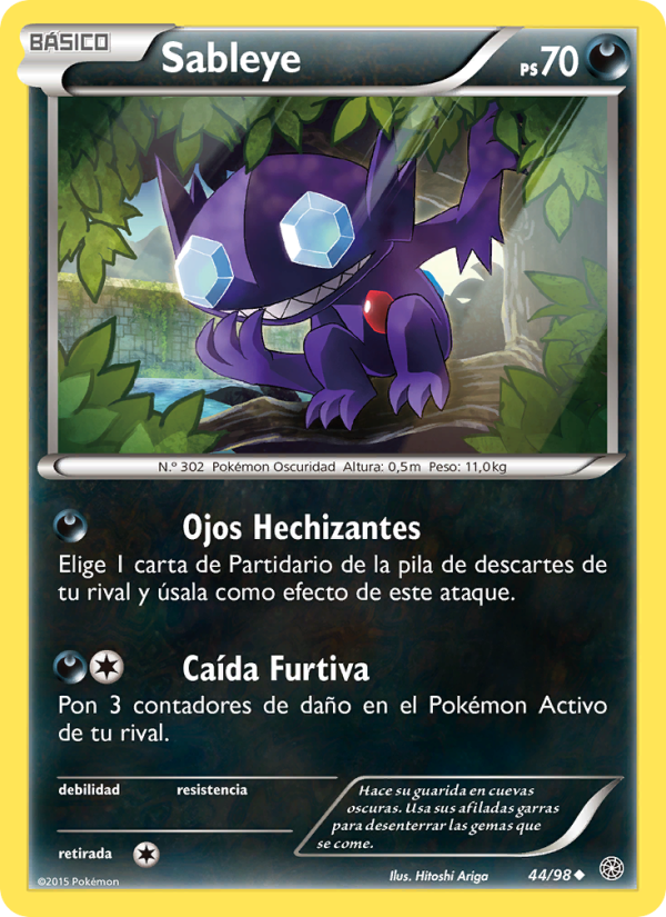 Sableye 44 — Ancient Origins (Spanish Pokémon TCG card)