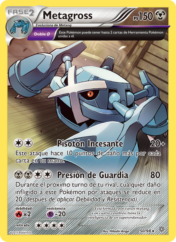 Metagross 50 — Ancient Origins (Spanish Pokémon TCG card)