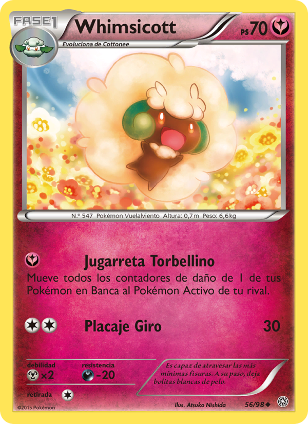 Whimsicott 56 — Ancient Origins (Spanish Pokémon TCG card)