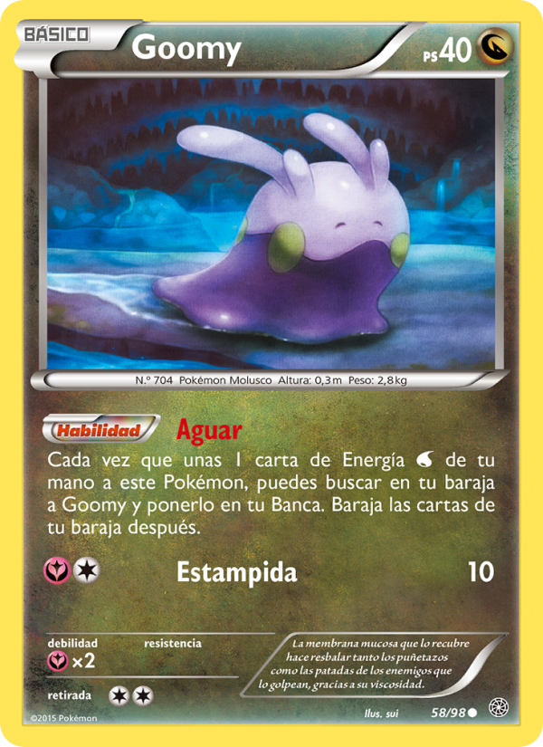 Goomy 58 — Ancient Origins (Spanish Pokémon TCG card)