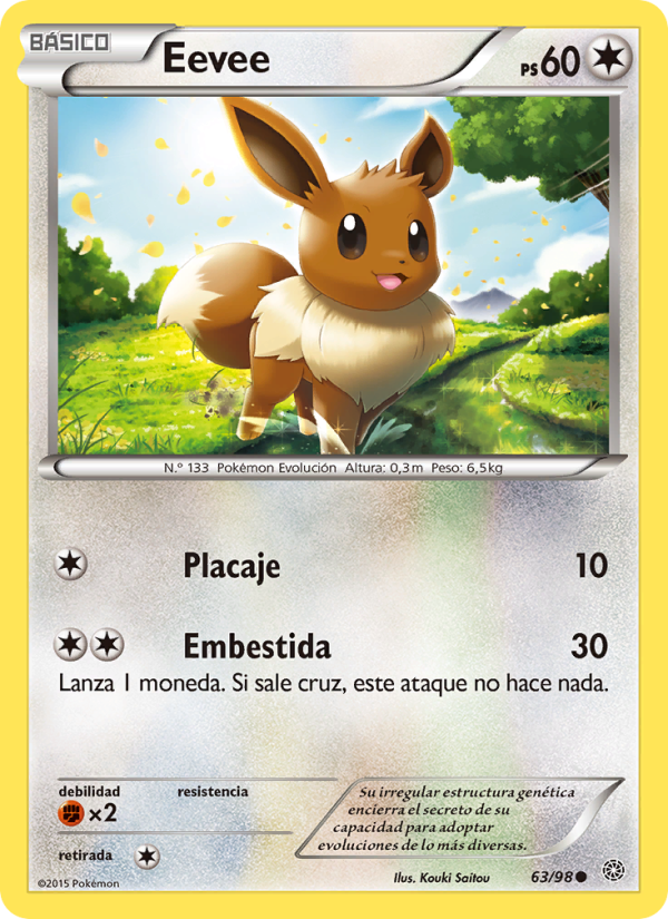 Eevee 63 — Ancient Origins (Spanish Pokémon TCG card)