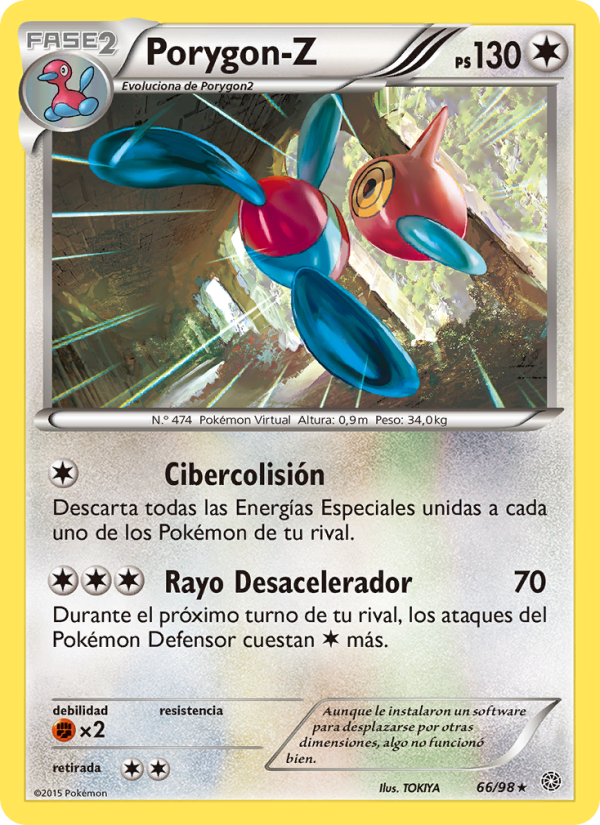 Porygon-Z 66 — Ancient Origins (Spanish Pokémon TCG card)