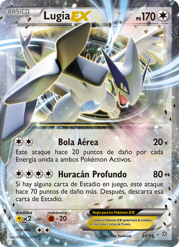 Lugia EX 68 — Ancient Origins (Spanish Pokémon TCG card)