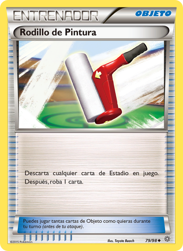 Rodillo de Pintura 79 — Ancient Origins (Spanish Pokémon TCG card)