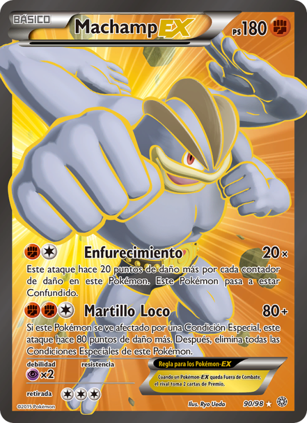 Machamp EX 90 — Ancient Origins (Spanish Pokémon TCG card)