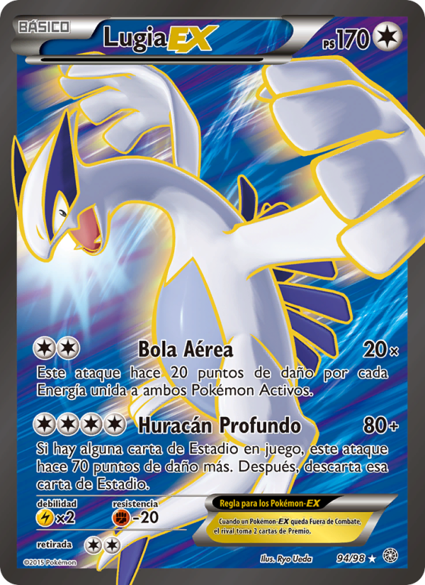 Lugia EX 94 — Ancient Origins (Spanish Pokémon TCG card)