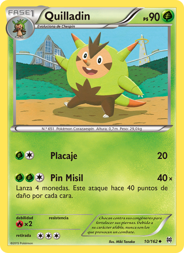 Quilladin 10 — BREAKthrough (Spanish Pokémon TCG card)