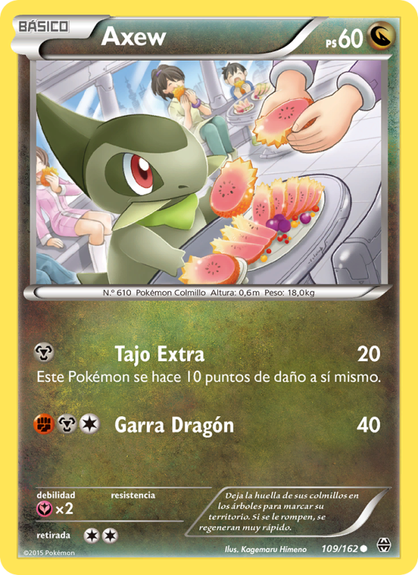 Axew 109 — BREAKthrough (Spanish Pokémon TCG card)