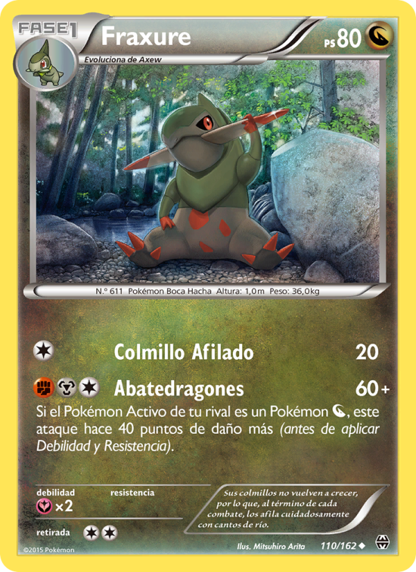 Fraxure 110 — BREAKthrough (Spanish Pokémon TCG card)