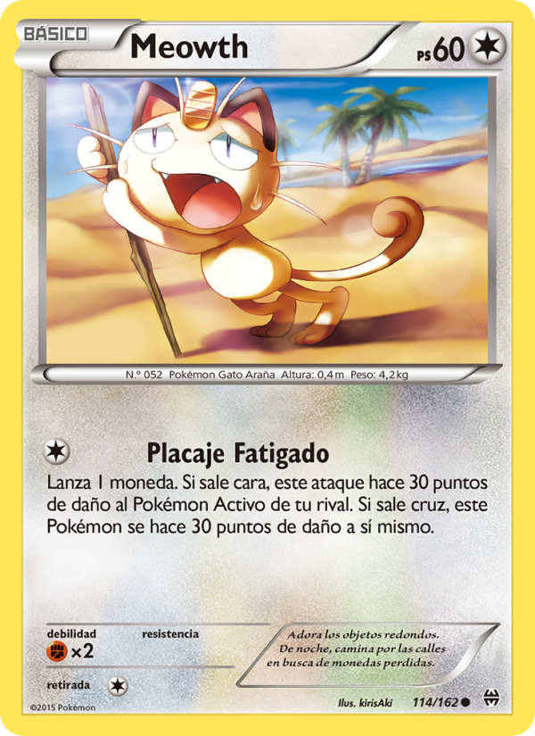 Meowth 114 — BREAKthrough (Spanish Pokémon TCG card)