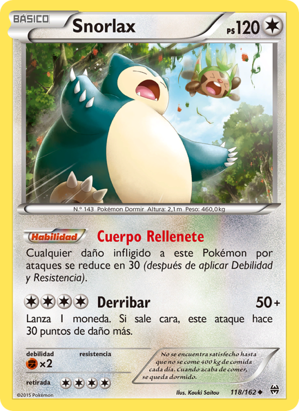 Snorlax 118 — BREAKthrough (Spanish Pokémon TCG card)