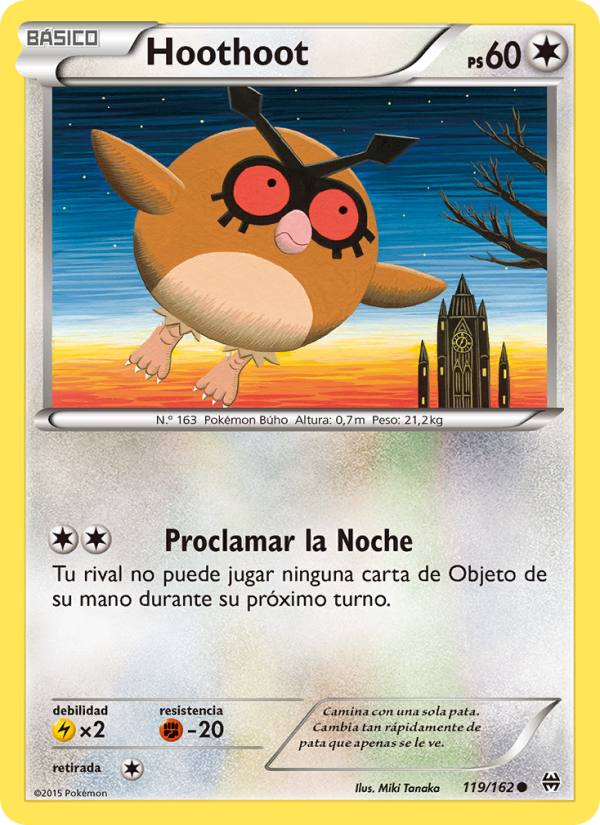 Hoothoot 119 — BREAKthrough (Spanish Pokémon TCG card)
