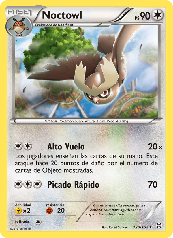 Noctowl 120 — BREAKthrough (Spanish Pokémon TCG card)