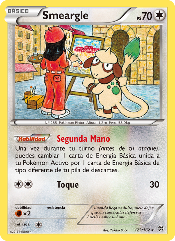 Smeargle 123 — BREAKthrough (Spanish Pokémon TCG card)