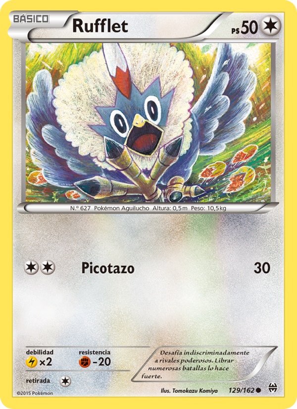 Rufflet 129 — BREAKthrough (Spanish Pokémon TCG card)