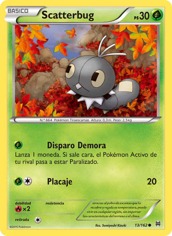 Scatterbug 13 — BREAKthrough (Spanish Pokémon TCG card)
