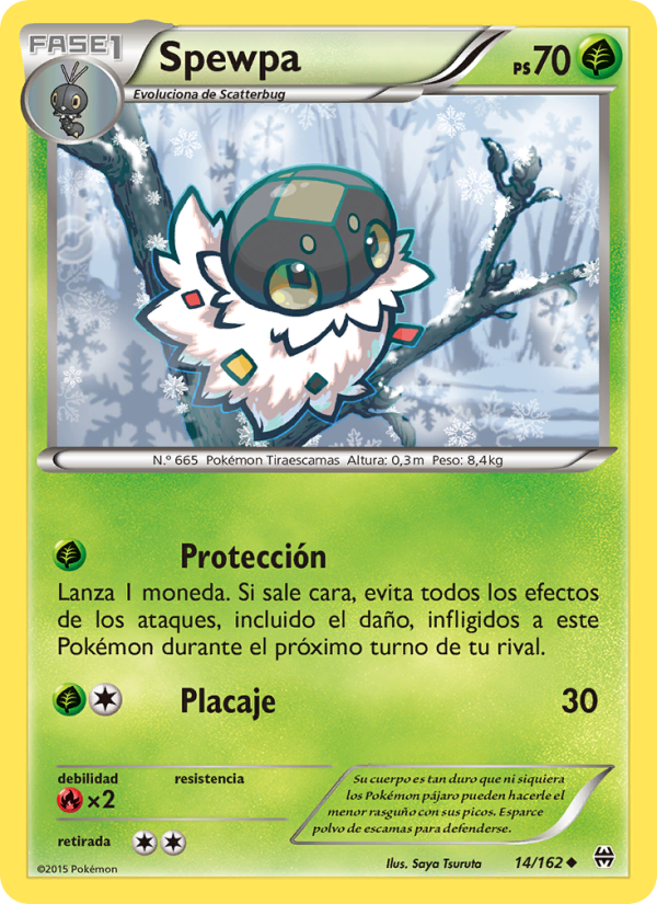 Spewpa 14 — BREAKthrough (Spanish Pokémon TCG card)