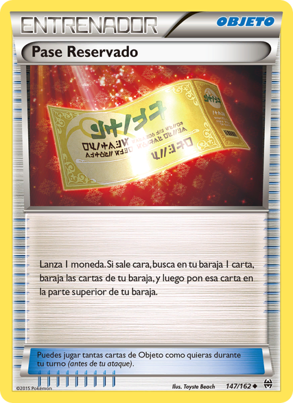 Pase Reservado 147 — BREAKthrough (Spanish Pokémon TCG card)
