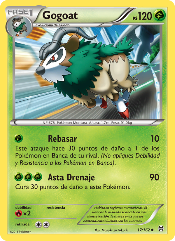 Gogoat 17 — BREAKthrough (Spanish Pokémon TCG card)