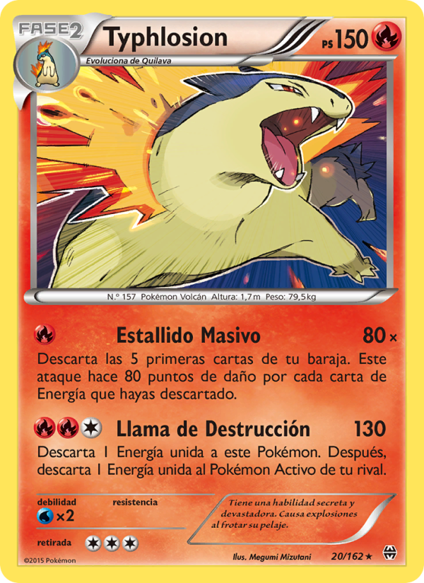 Typhlosion 20 — BREAKthrough (Spanish Pokémon TCG card)