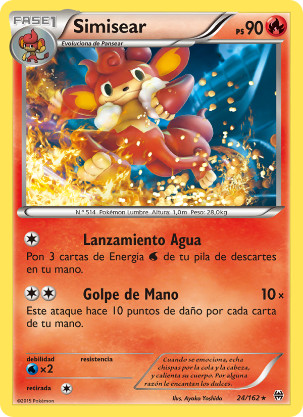 Simisear 24 — BREAKthrough (Spanish Pokémon TCG card)
