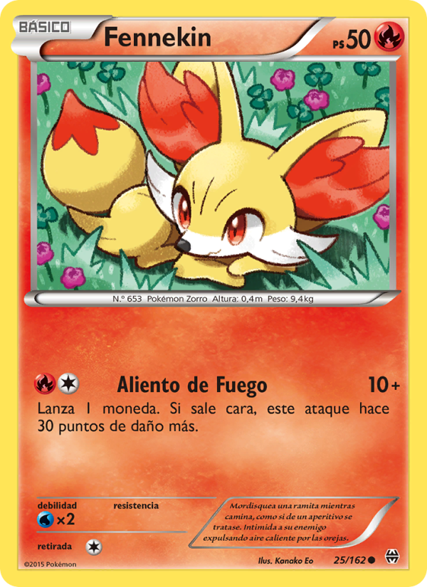 Fennekin 25 — BREAKthrough (Spanish Pokémon TCG card)