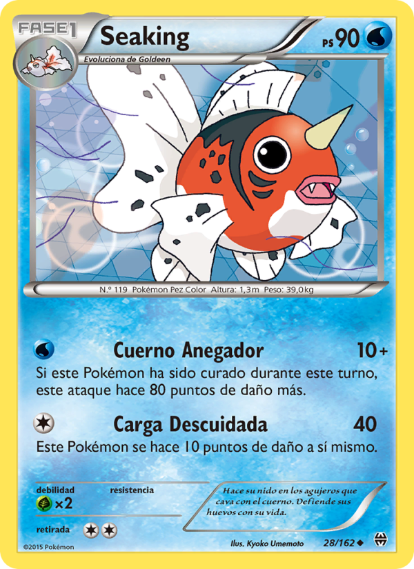 Seaking 28 — BREAKthrough (Spanish Pokémon TCG card)