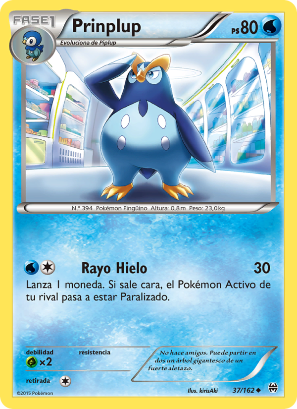 Prinplup 37 — BREAKthrough (Spanish Pokémon TCG card)