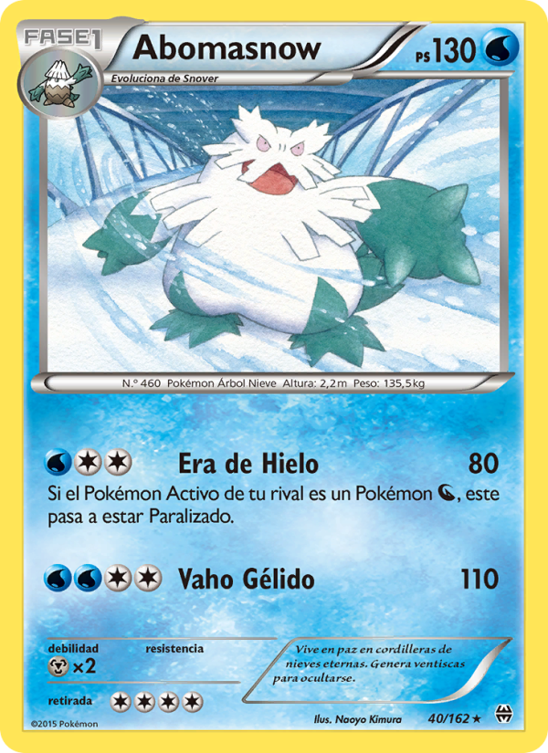 Abomasnow 40 — BREAKthrough (Spanish Pokémon TCG card)