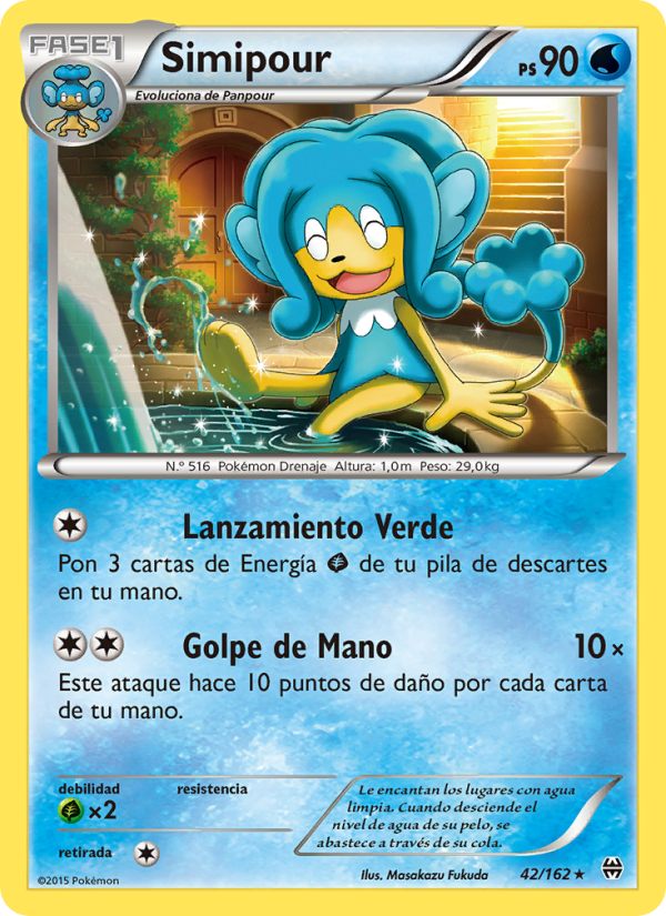 Simipour 42 — BREAKthrough (Spanish Pokémon TCG card)