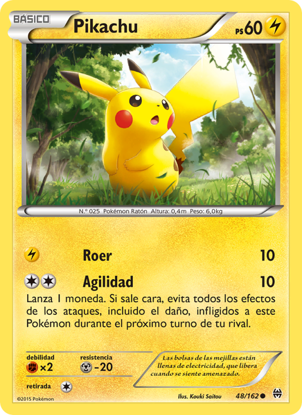 Pikachu 48 — BREAKthrough (Spanish Pokémon TCG card)