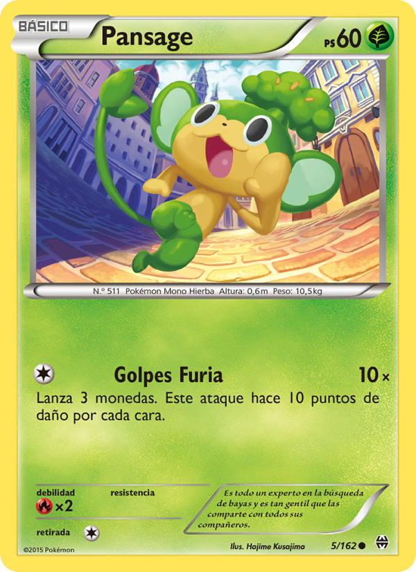 Pansage 5 — BREAKthrough (Spanish Pokémon TCG card)