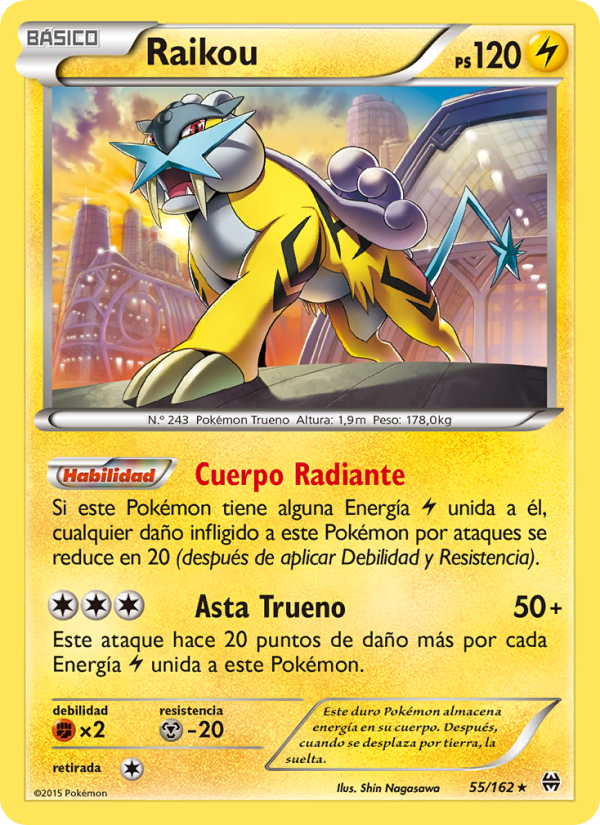 Raikou 55 — BREAKthrough (Spanish Pokémon TCG card)