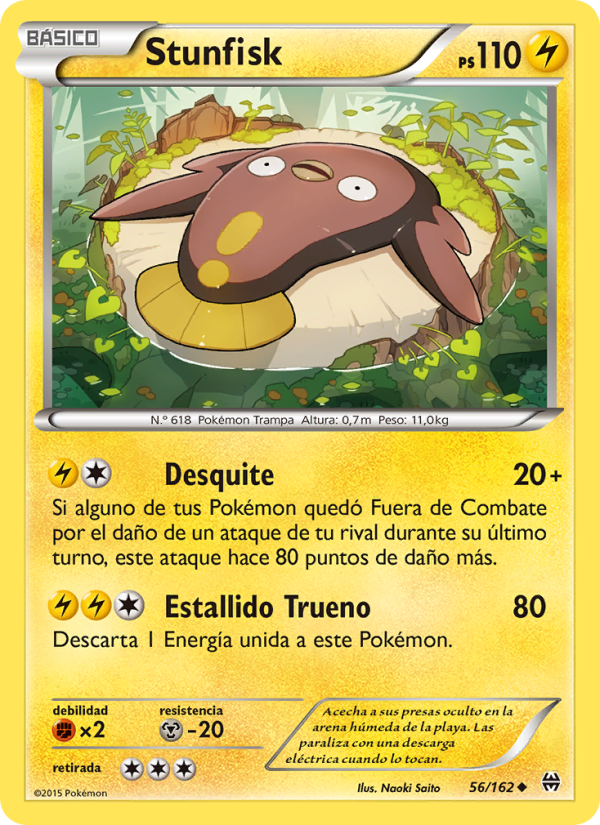 Stunfisk 56 — BREAKthrough (Spanish Pokémon TCG card)