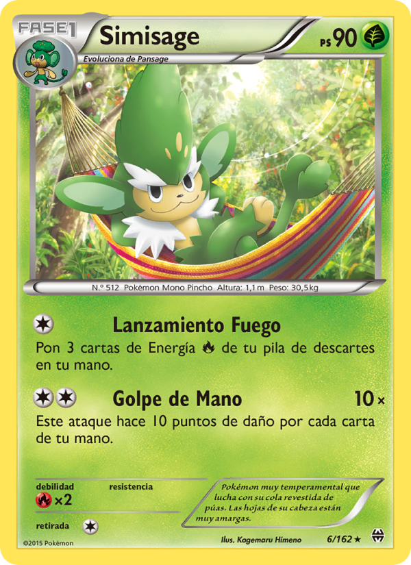 Simisage 6 — BREAKthrough (Spanish Pokémon TCG card)