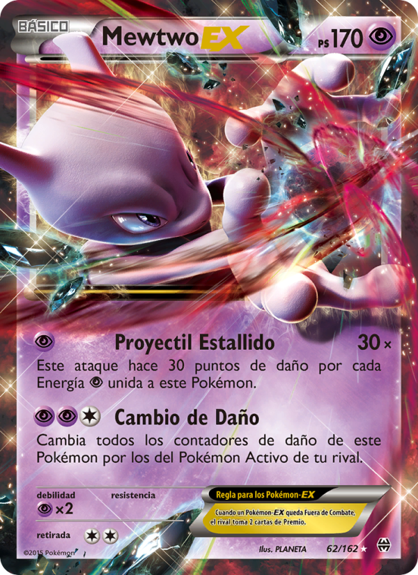 Mewtwo EX 62 — BREAKthrough (Spanish Pokémon TCG card)