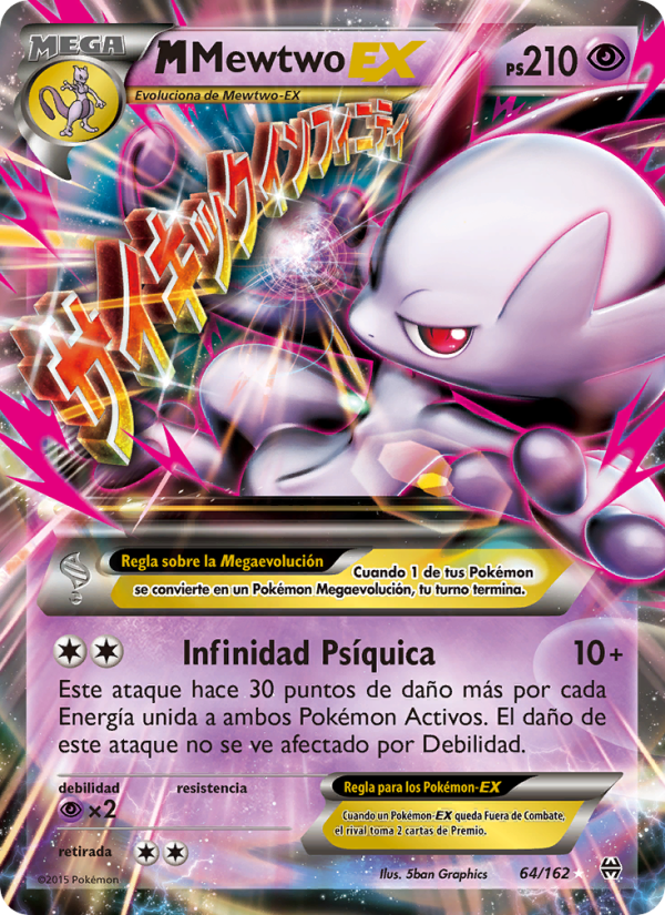 M-Mewtwo EX 64 — BREAKthrough (Spanish Pokémon TCG card)